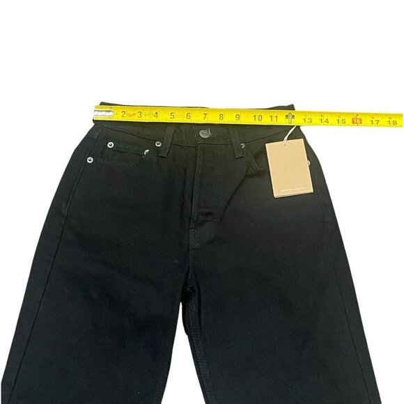 Reformation Jeans Jordi Kick Flare‎ Black Size 23 Mid Rise Crop/Ankle NWT - Picture 5 of 11